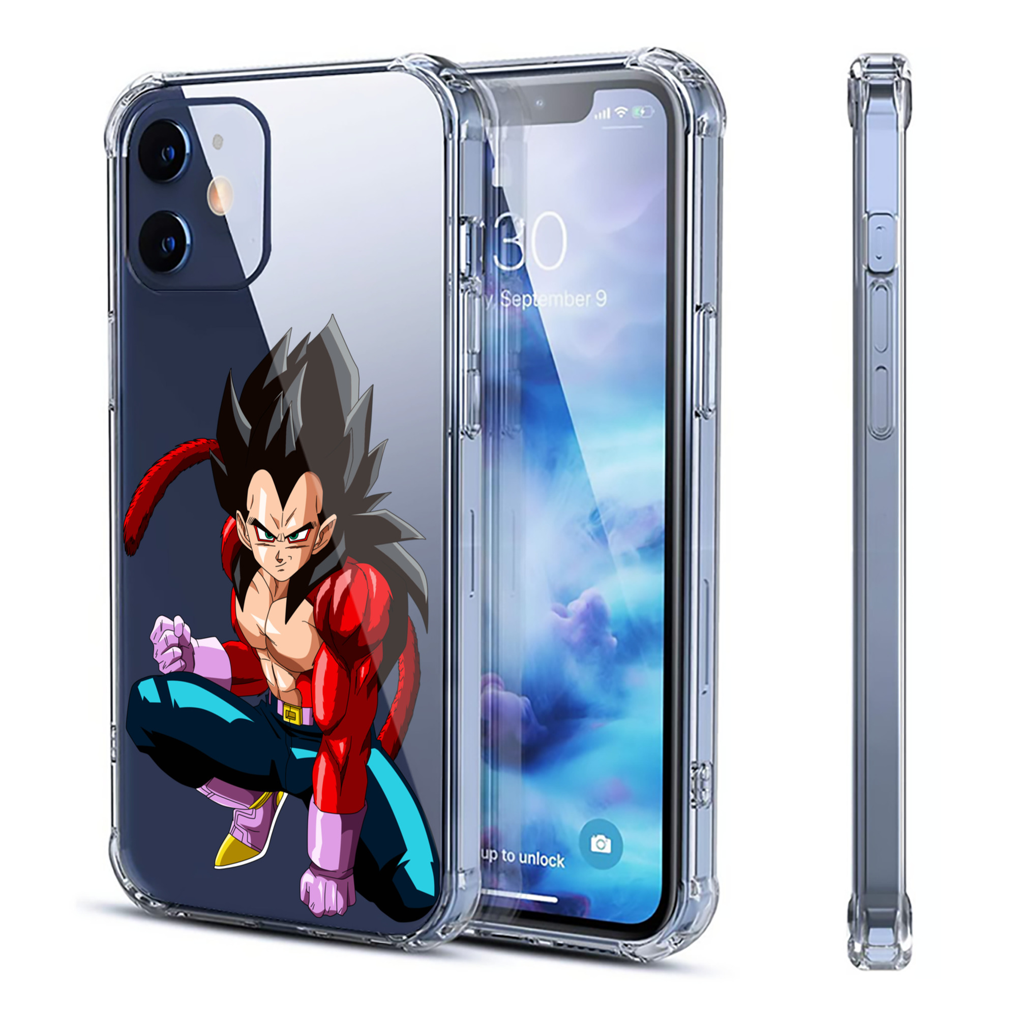 （画像用） ドラゴンボール ベジータ四世（Bejīta Yonsei）DRAGON BALL Vegeta IV 【iPhone 12シリーズ対応】透明スマホケース（クリアソフトケース）